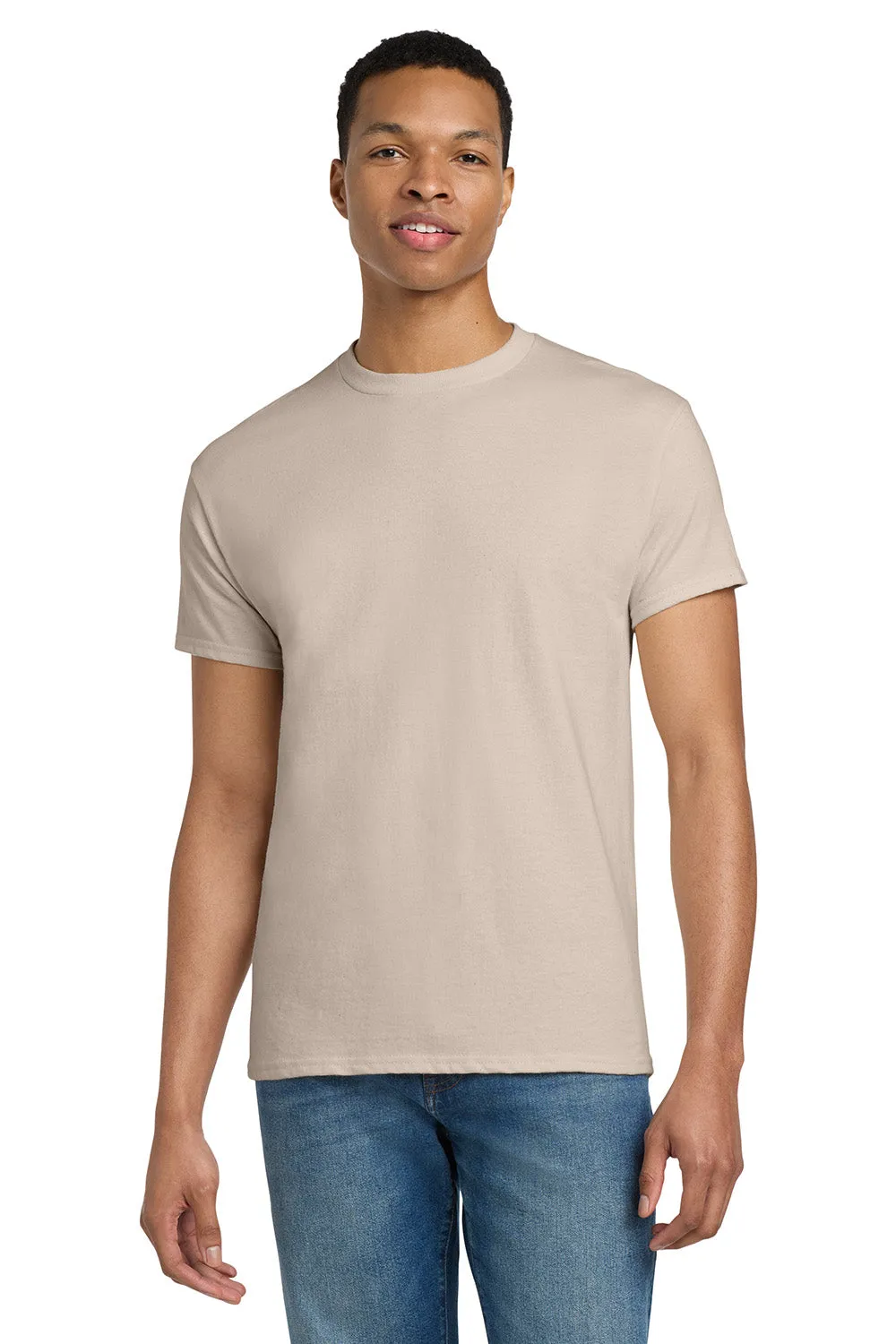 Gildan Mens Ultra Short Sleeve Crewneck T-Shirt - Sand