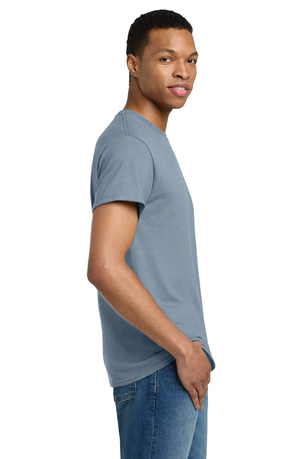 Gildan Mens Ultra Short Sleeve Crewneck T-Shirt - Stone Blue