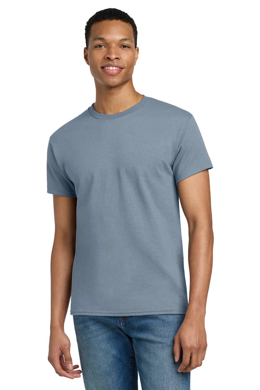 Gildan Mens Ultra Short Sleeve Crewneck T-Shirt - Stone Blue