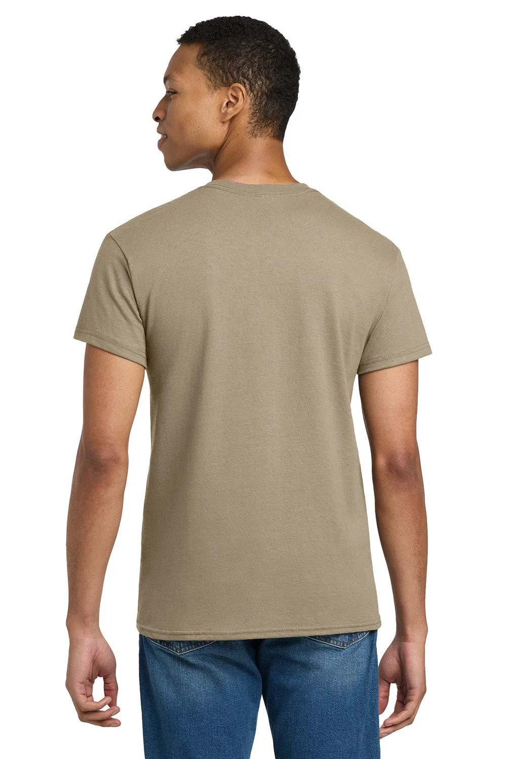 Gildan Mens Ultra Short Sleeve Crewneck T-Shirt - Tan