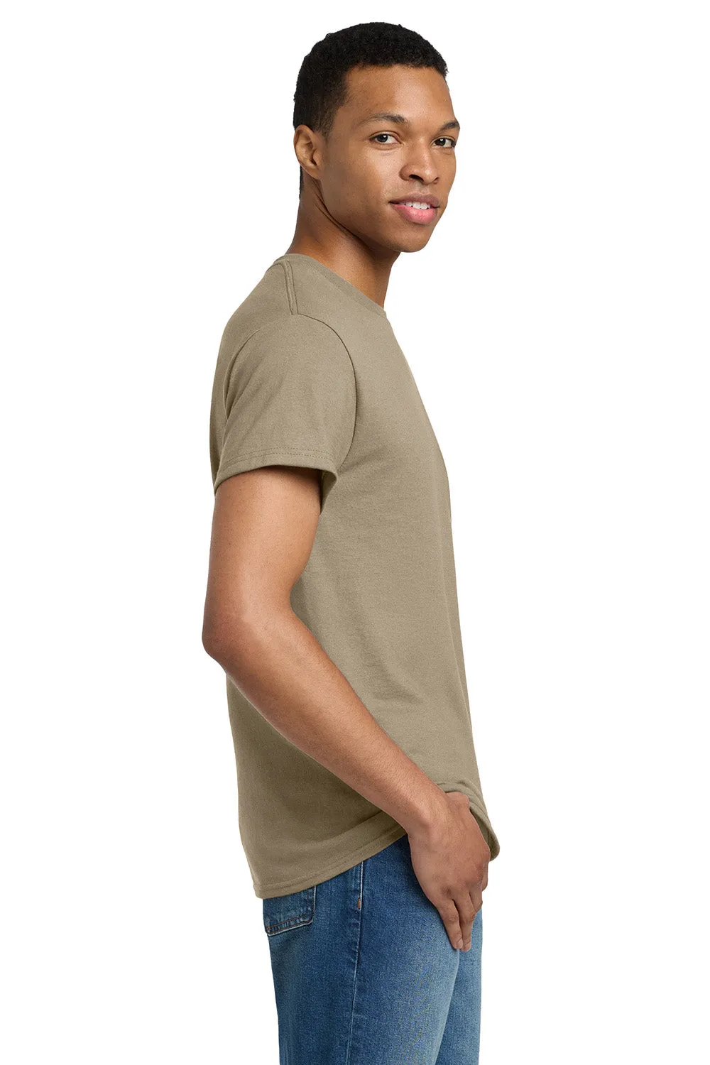 Gildan Mens Ultra Short Sleeve Crewneck T-Shirt - Tan