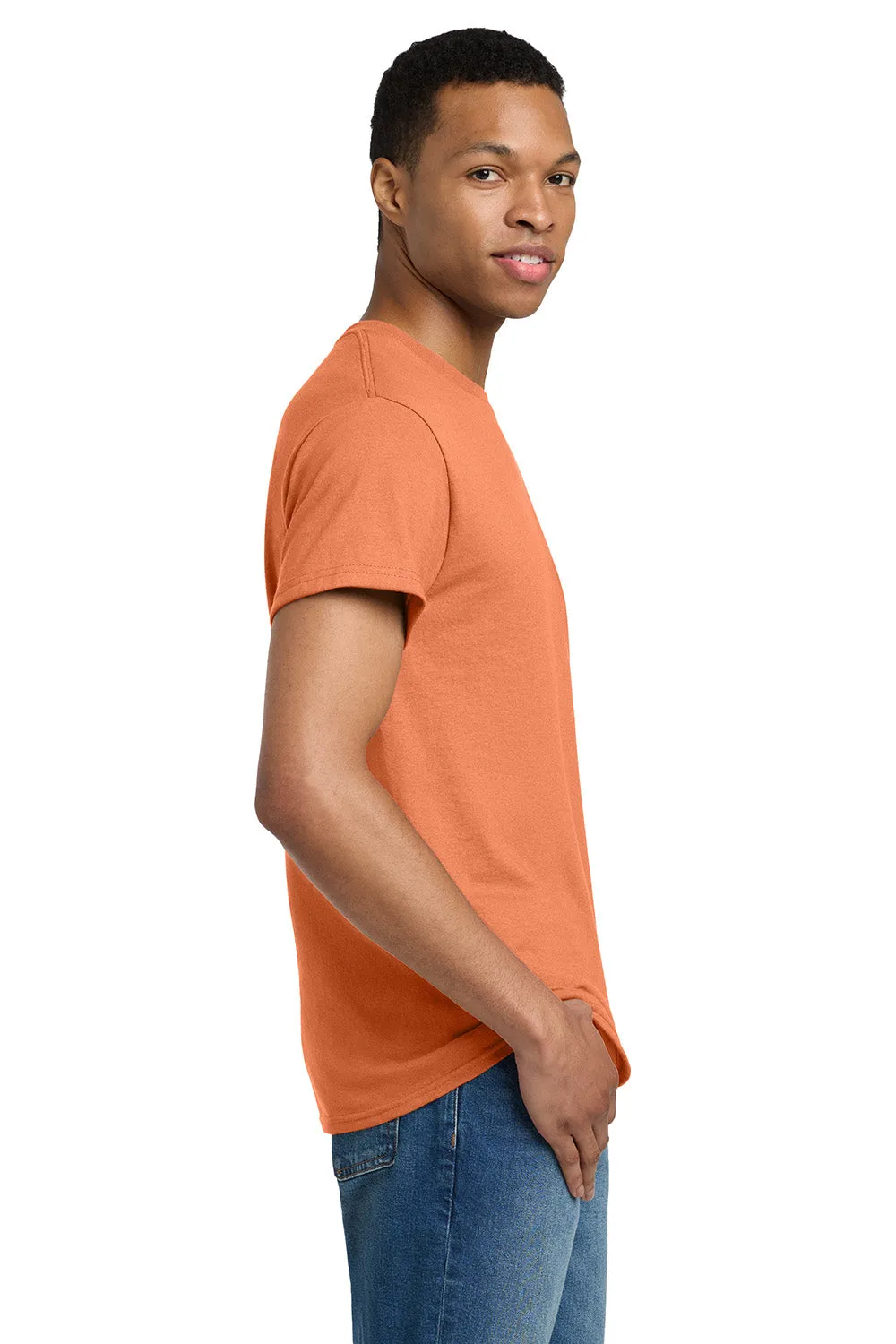 Gildan Mens Ultra Short Sleeve Crewneck T-Shirt - Tangerine Orange