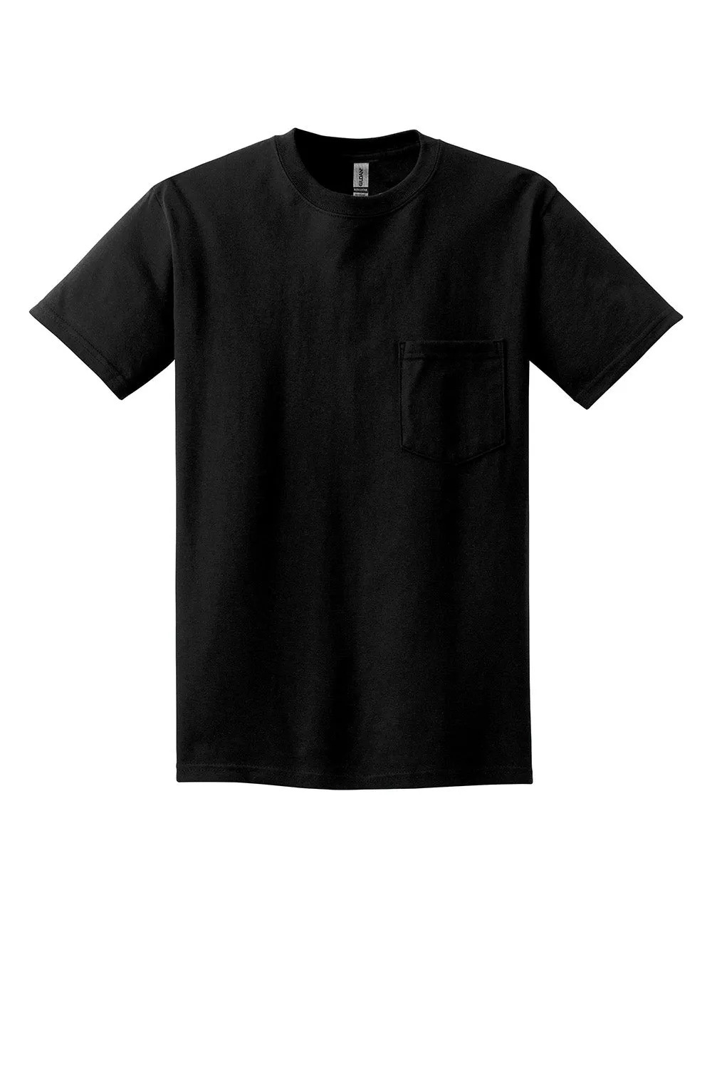 Gildan Mens Ultra Short Sleeve Crewneck T-Shirt w/ Pocket - Black