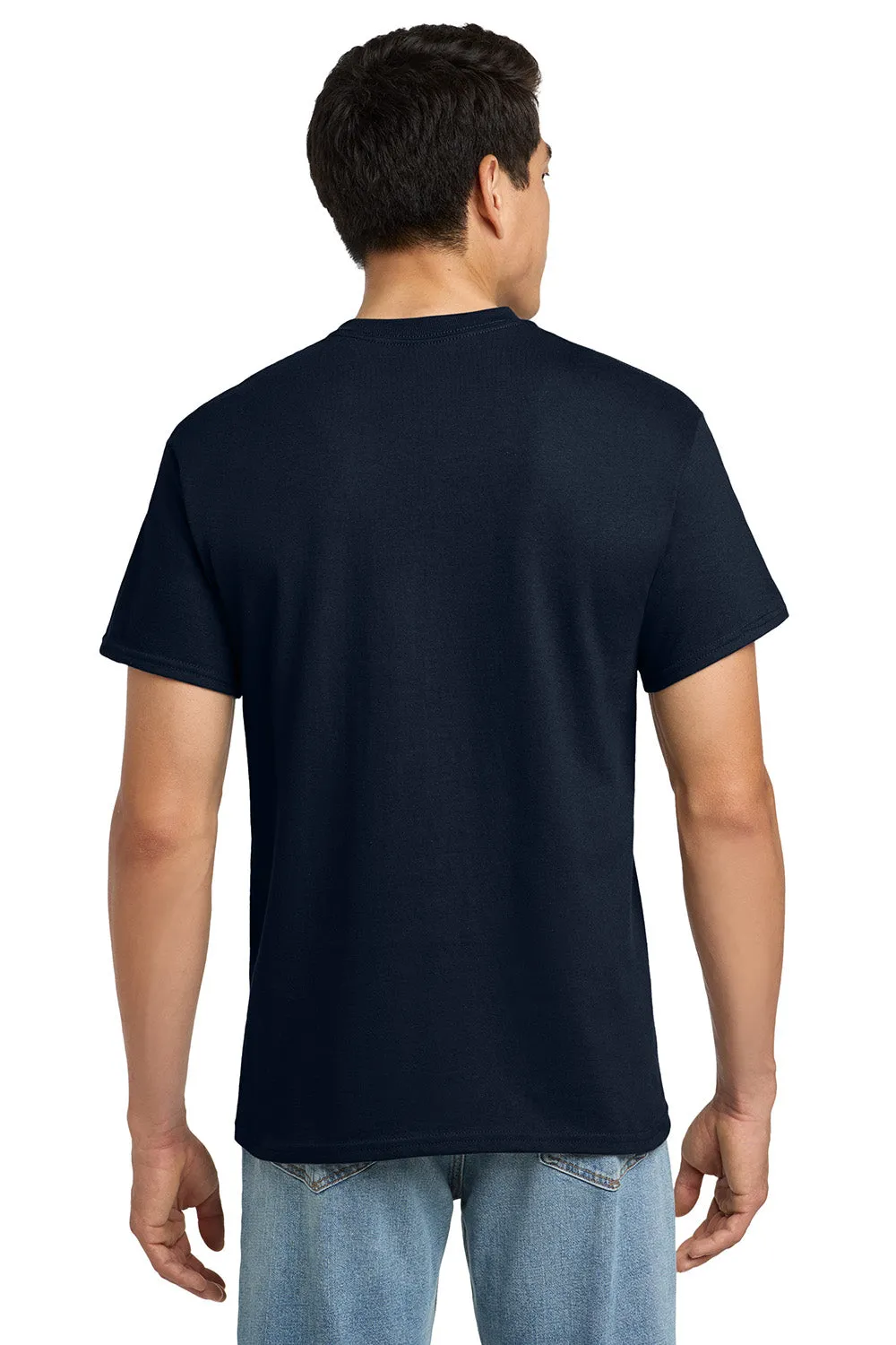 Gildan Mens Ultra Short Sleeve Crewneck T-Shirt w/ Pocket - Navy Blue