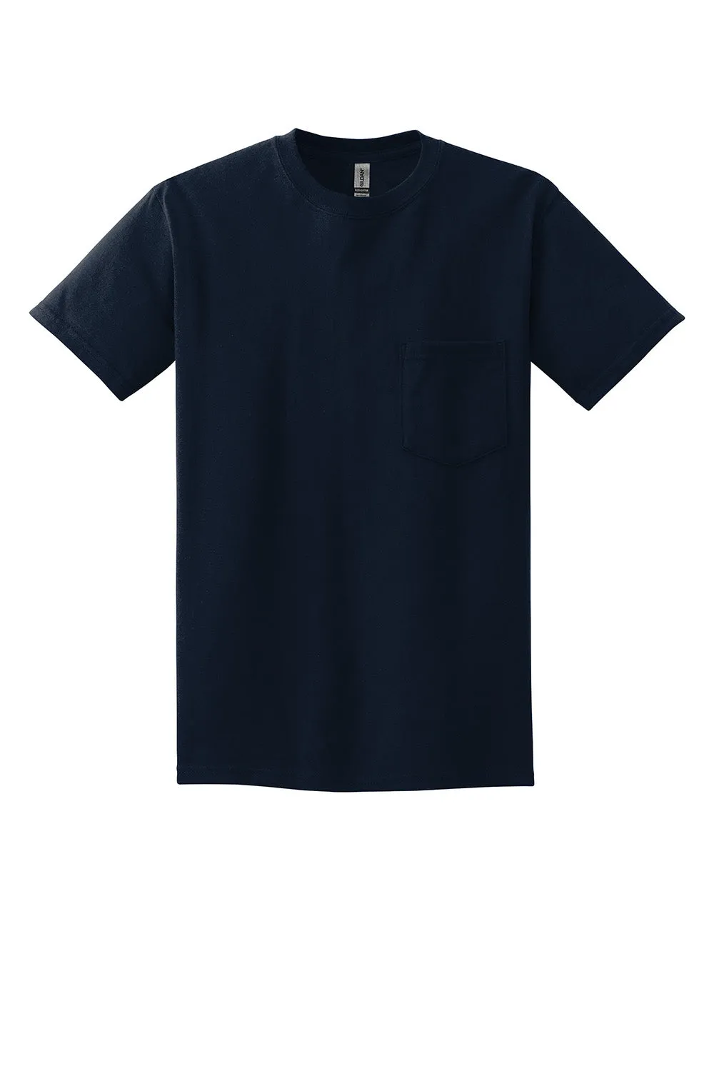 Gildan Mens Ultra Short Sleeve Crewneck T-Shirt w/ Pocket - Navy Blue