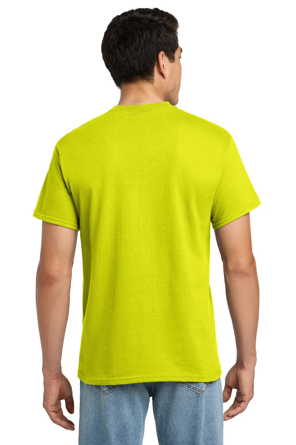Gildan Mens Ultra Short Sleeve Crewneck T-Shirt w/ Pocket - Safety Green