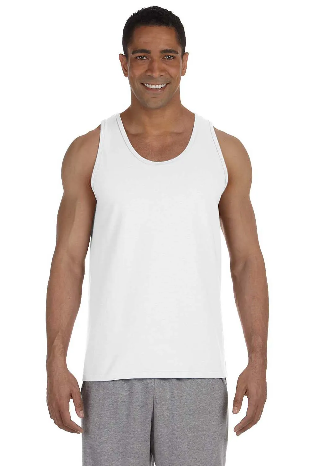 Gildan Mens Ultra Tank Top - White