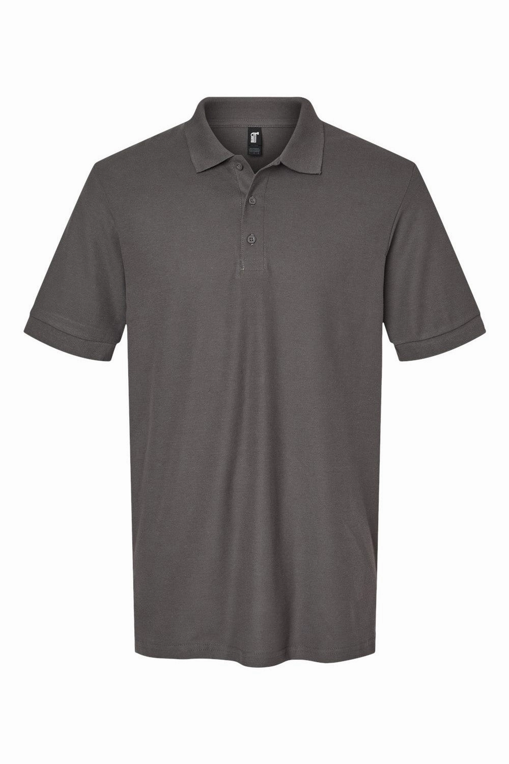 Gildan Mens Double Pique Short Sleeve Polo Shirt - Charcoal Grey
