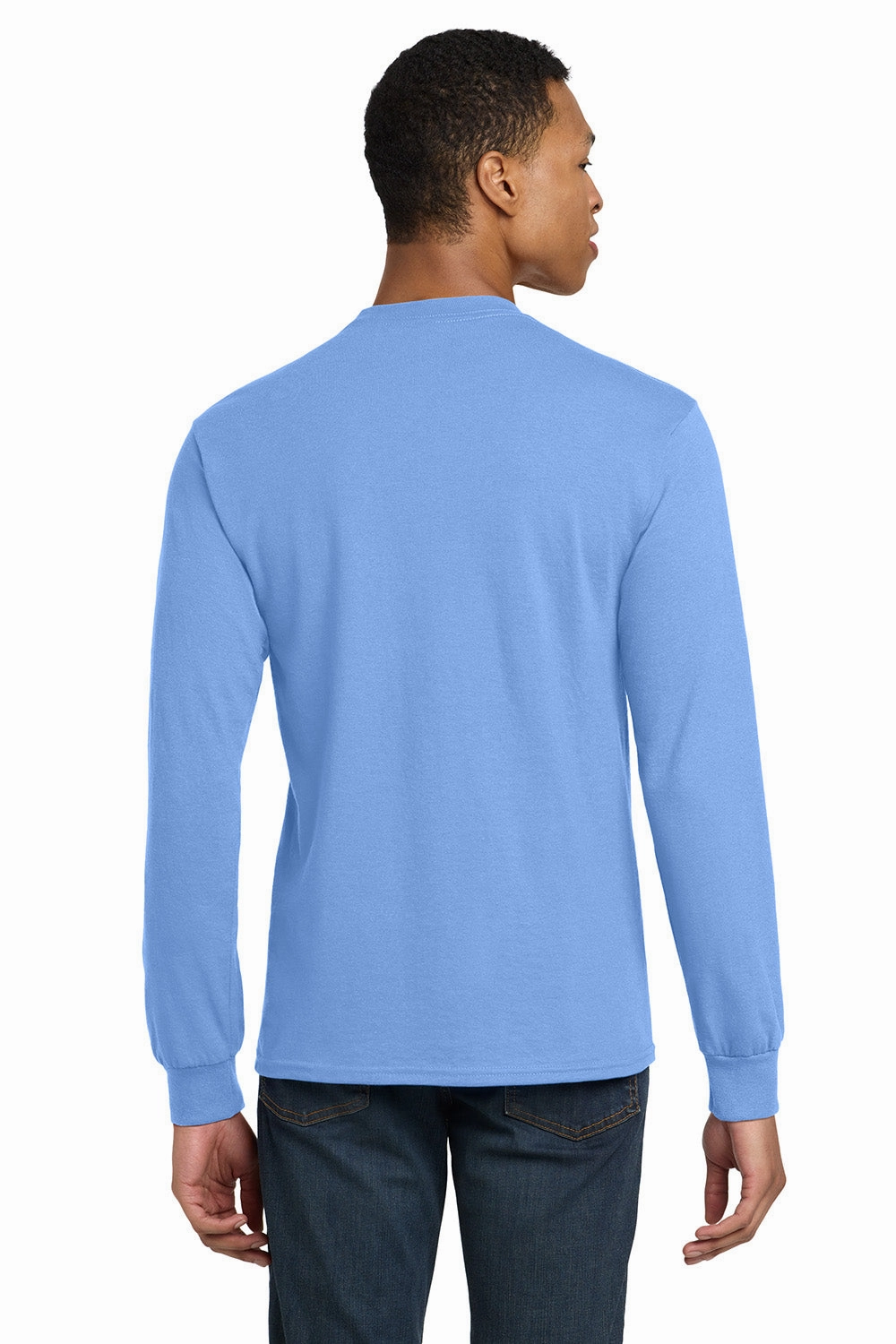 Gildan Mens DryBlend Moisture Wicking Long Sleeve Crewneck T-Shirt - Carolina Blue
