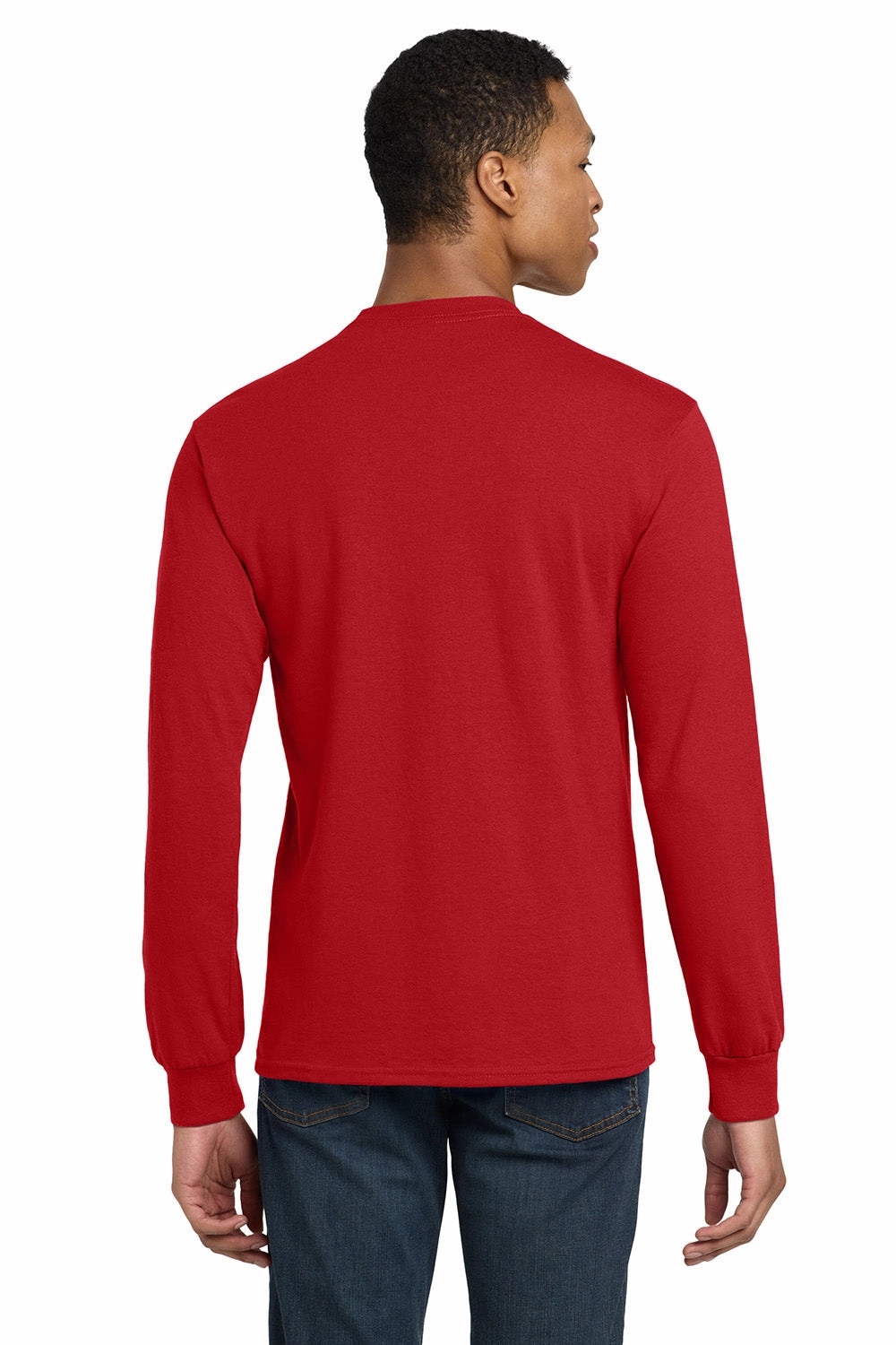 Gildan Mens DryBlend Moisture Wicking Long Sleeve Crewneck T-Shirt - Red