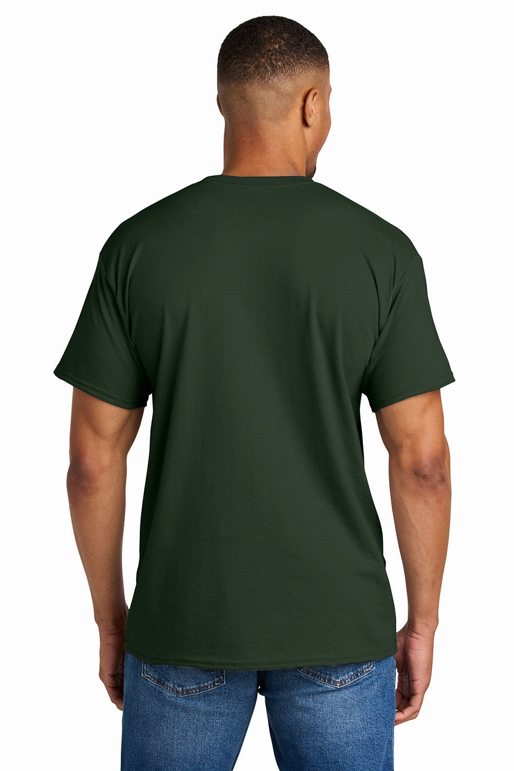 Gildan Mens DryBlend Moisture Wicking Short Sleeve Crewneck T-Shirt - Forest Green
