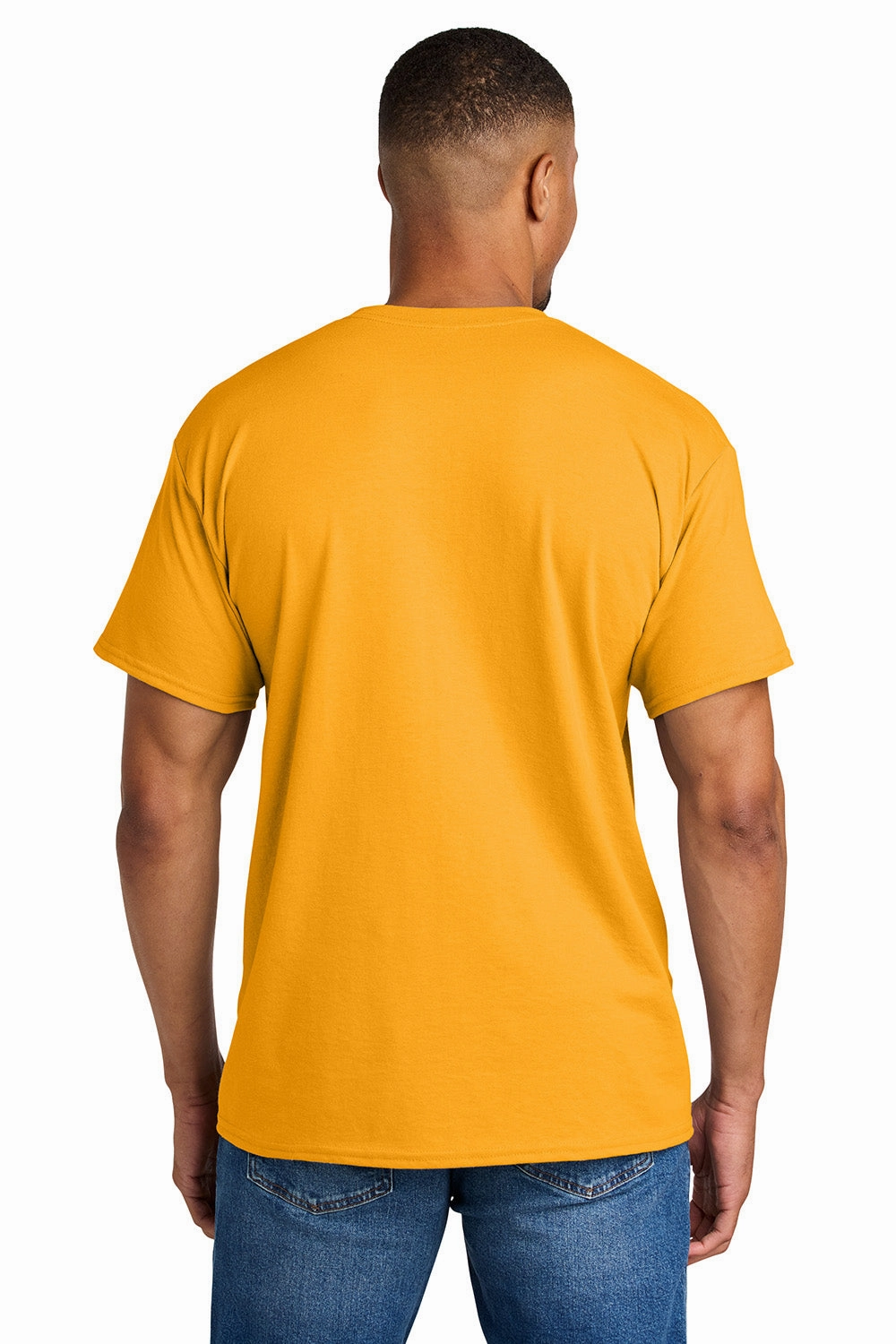 Gildan Mens DryBlend Moisture Wicking Short Sleeve Crewneck T-Shirt - Gold