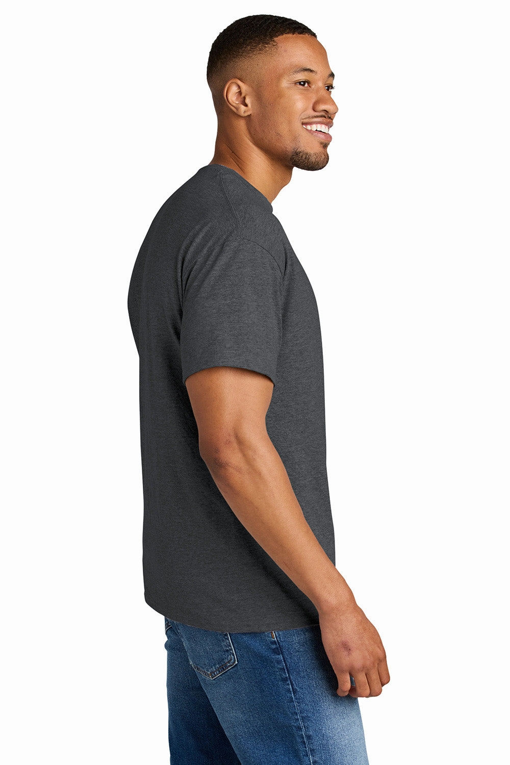 Gildan Mens DryBlend Moisture Wicking Short Sleeve Crewneck T-Shirt - Heather Dark Grey