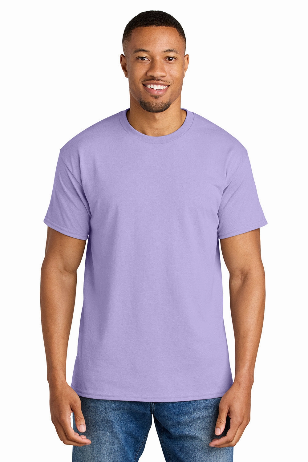 Gildan Mens DryBlend Moisture Wicking Short Sleeve Crewneck T-Shirt - Orchid Purple