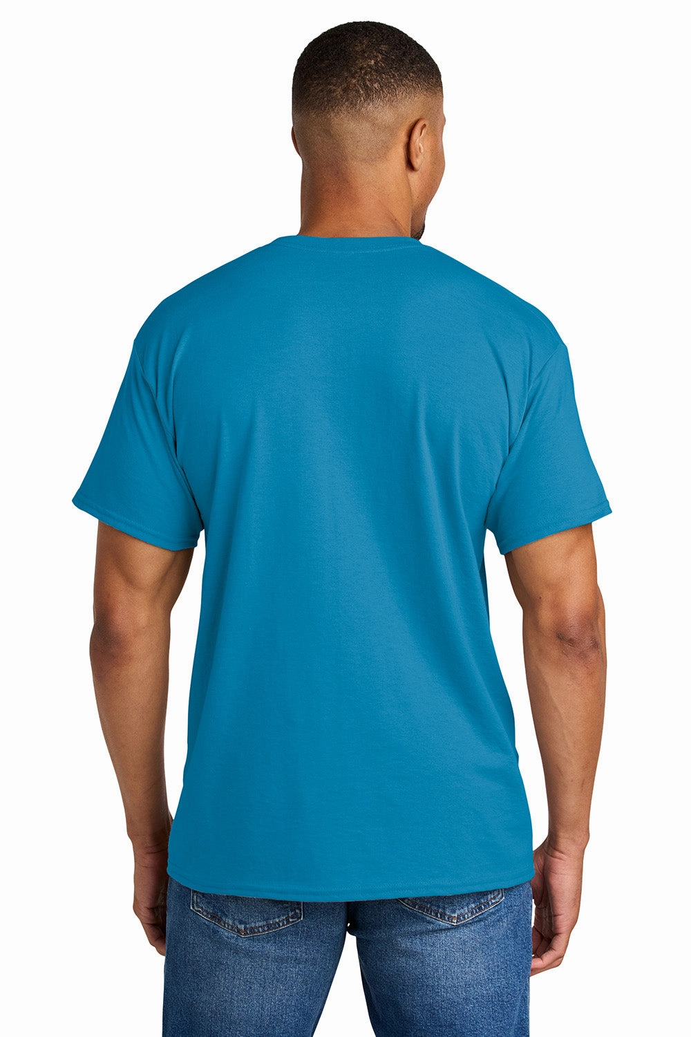 Gildan Mens DryBlend Moisture Wicking Short Sleeve Crewneck T-Shirt - Sapphire Blue