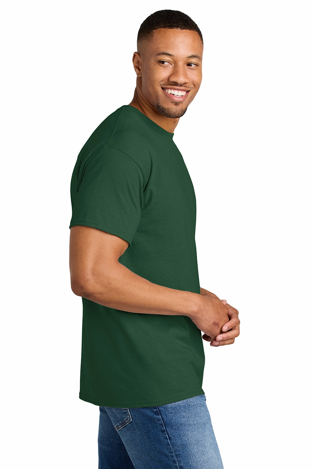 Gildan Mens DryBlend Moisture Wicking Short Sleeve Crewneck T-Shirt - Sport Dark Green