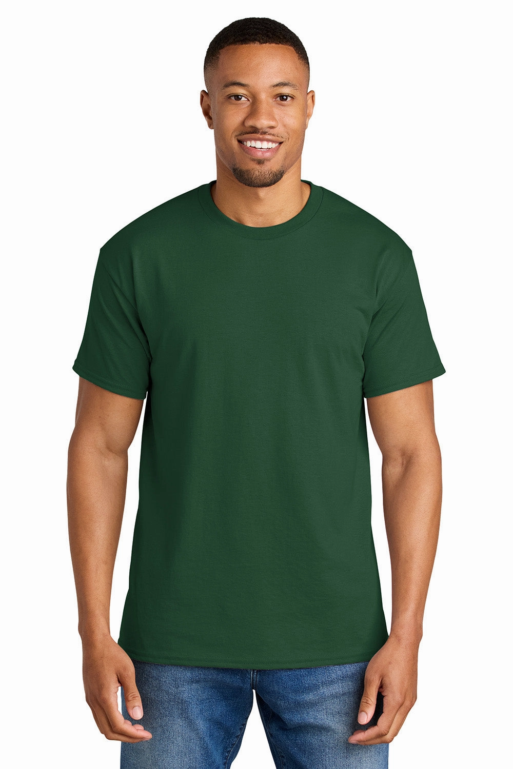 Gildan Mens DryBlend Moisture Wicking Short Sleeve Crewneck T-Shirt - Sport Dark Green