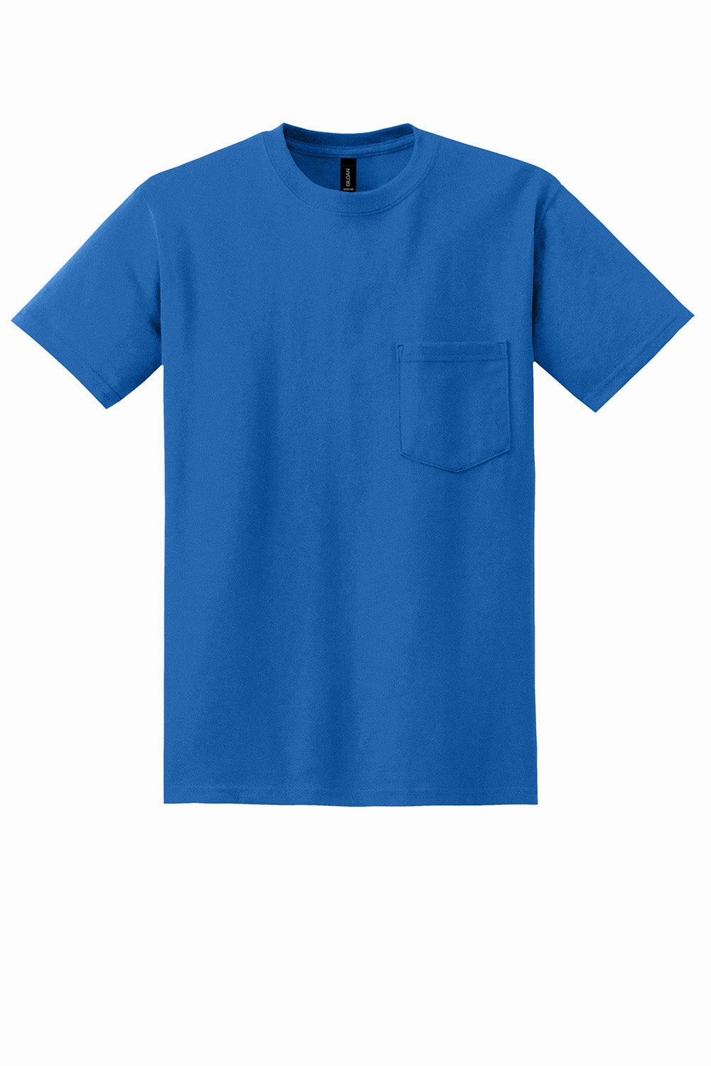 Gildan Mens DryBlend Moisture Wicking Short Sleeve Crewneck T-Shirt w/ Pocket - Royal Blue