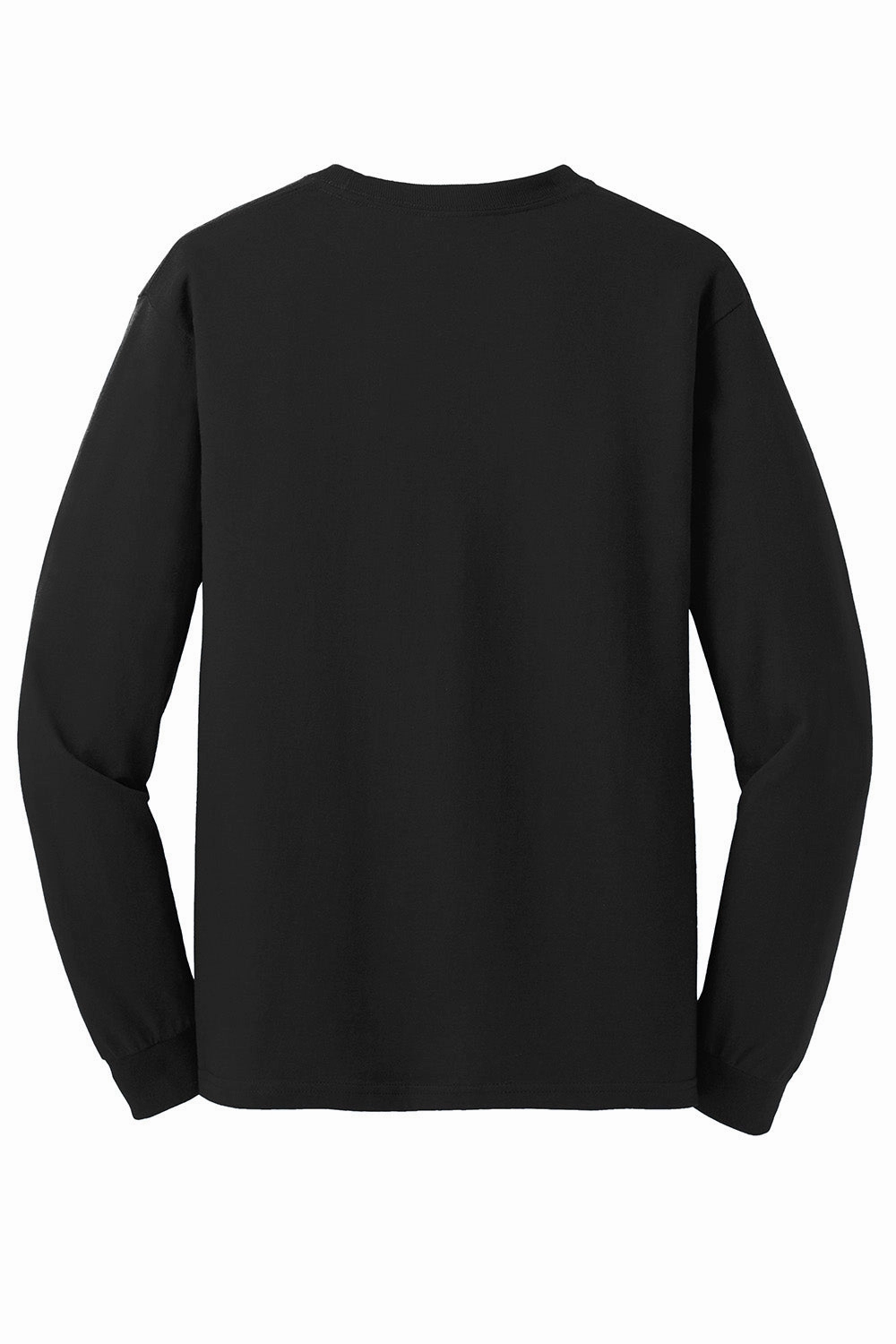Gildan Mens Long Sleeve Crewneck T-Shirt - Black