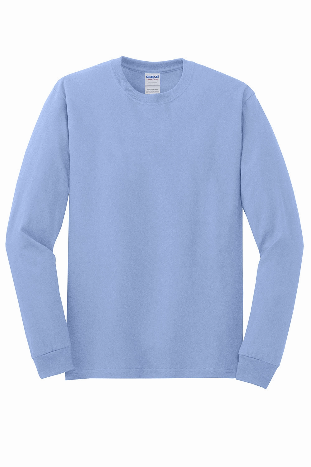 Gildan Mens Long Sleeve Crewneck T-Shirt - Carolina Blue