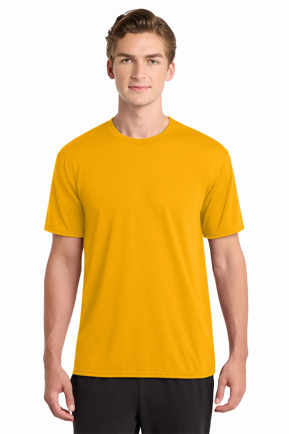 Gildan Mens Performance Jersey Moisture Wicking Short Sleeve Crewneck T-Shirt - Gold