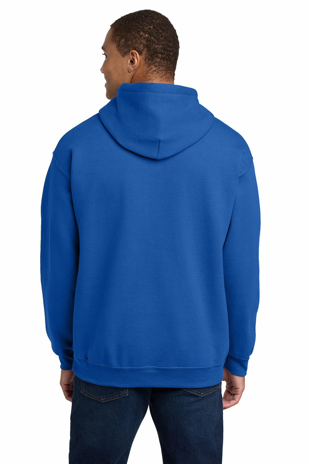 Gildan Mens Pill Resistant Hooded Sweatshirt Hoodie w/ Pouch Pocket - Royal Blue