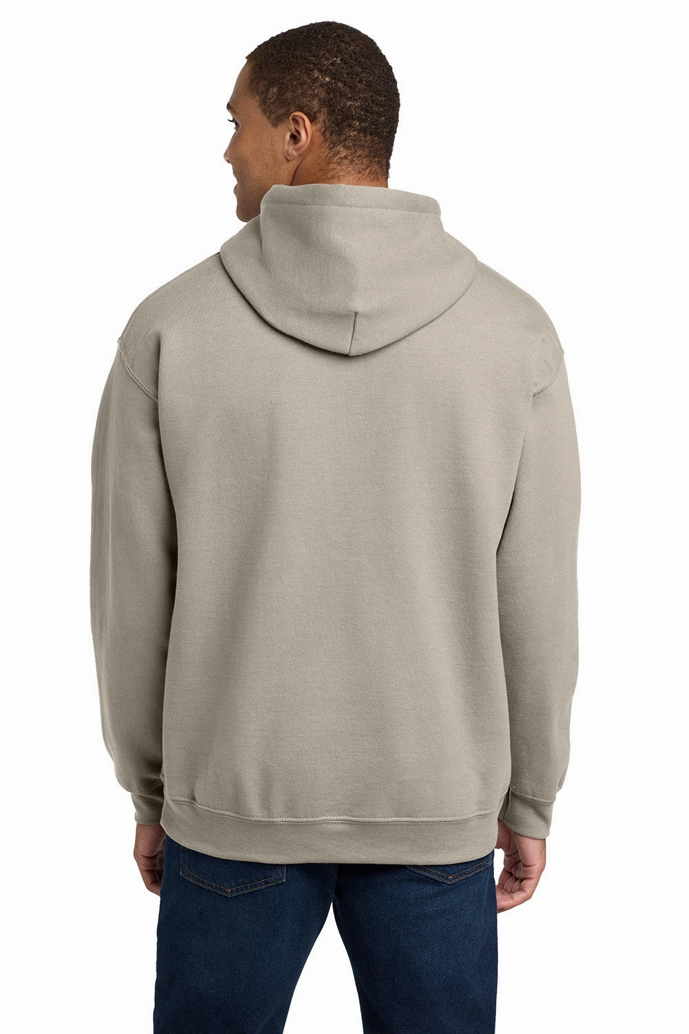 Gildan Mens Pill Resistant Hooded Sweatshirt Hoodie w/ Pouch Pocket - Sand