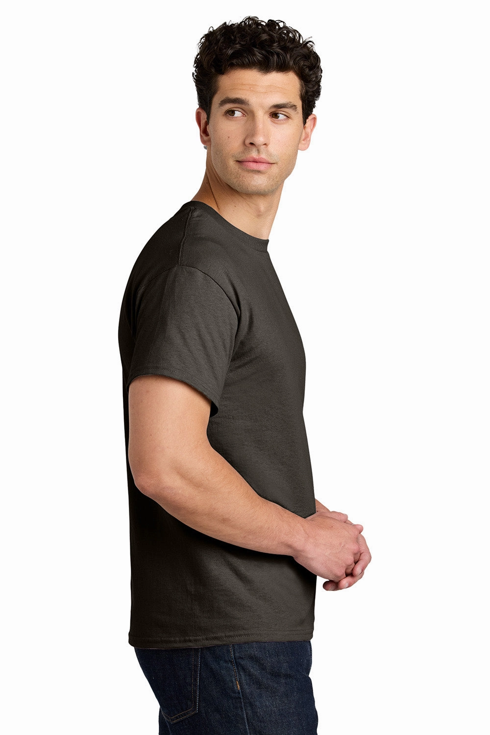 Gildan Mens Short Sleeve Crewneck T-Shirt - Dark Chocolate Brown