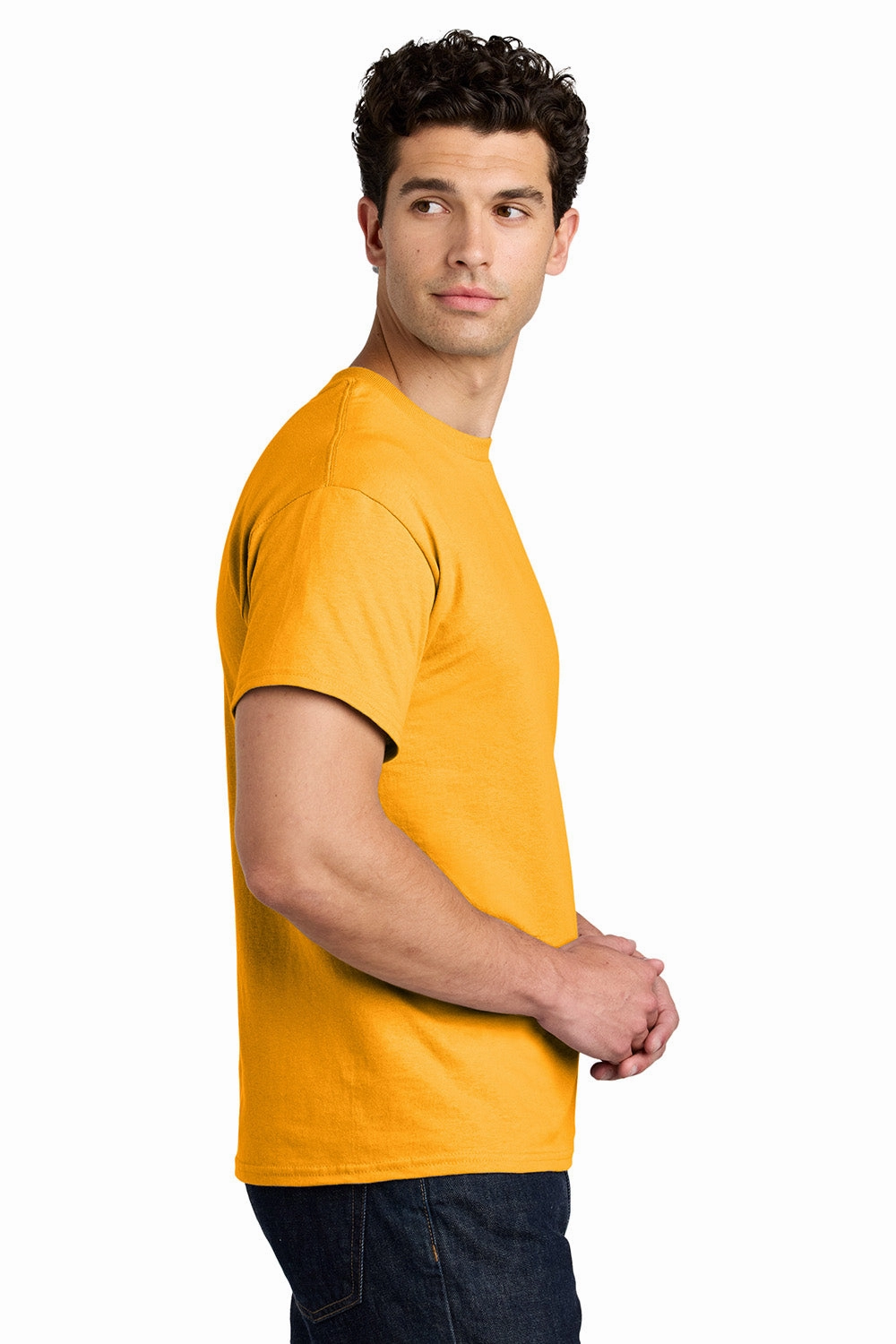 Gildan Mens Short Sleeve Crewneck T-Shirt - Gold