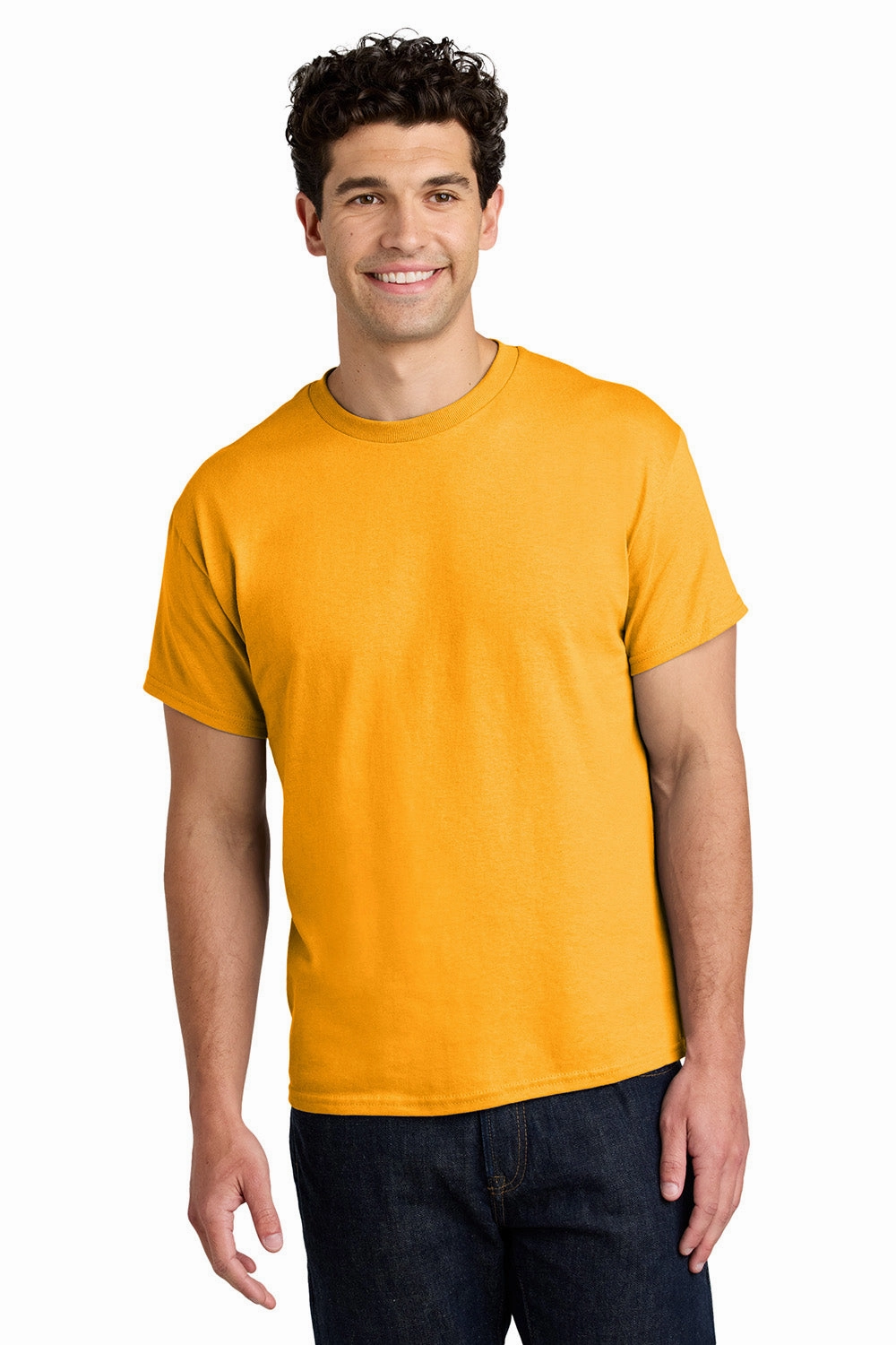 Gildan Mens Short Sleeve Crewneck T-Shirt - Gold