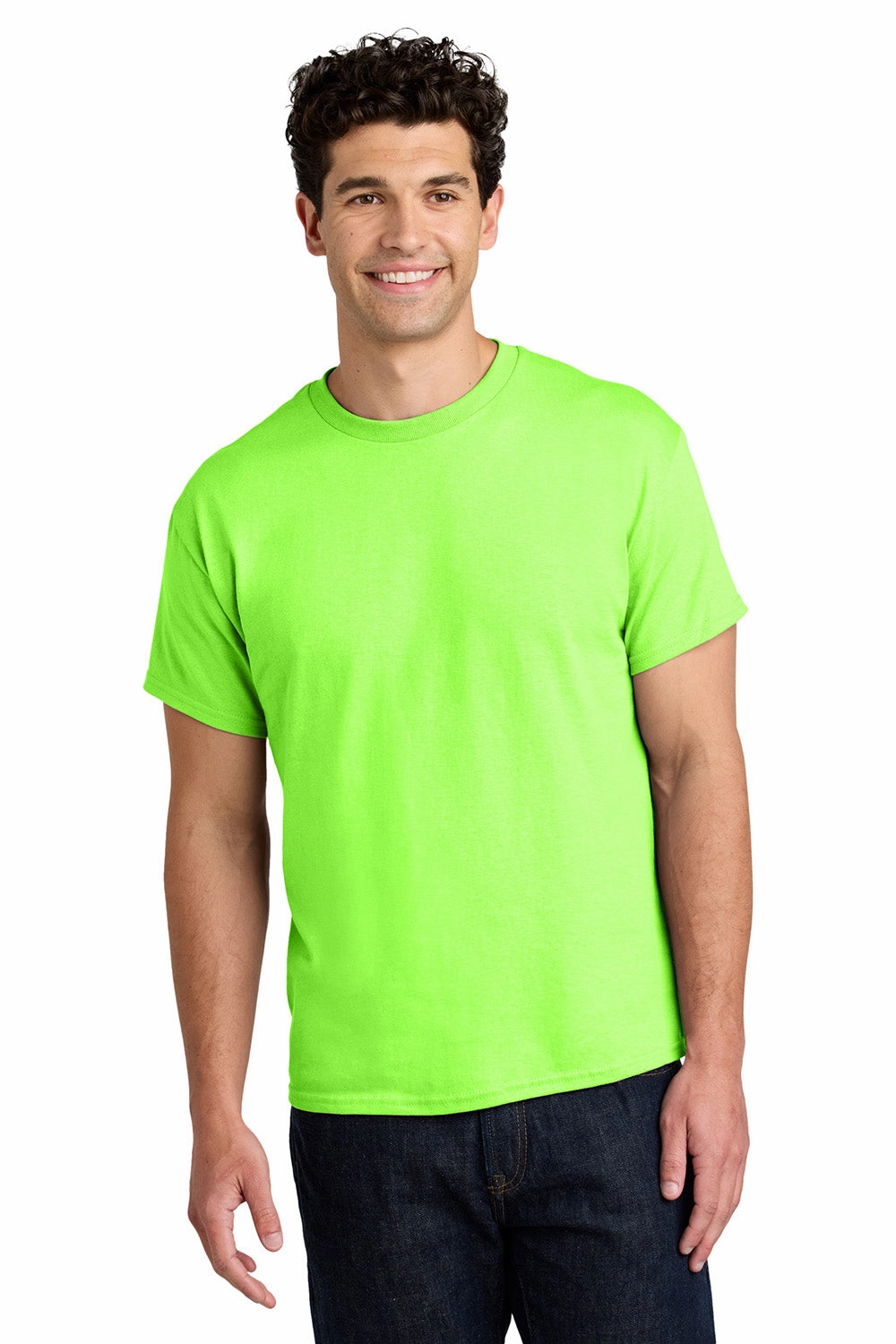Gildan Mens Short Sleeve Crewneck T-Shirt - Neon Green