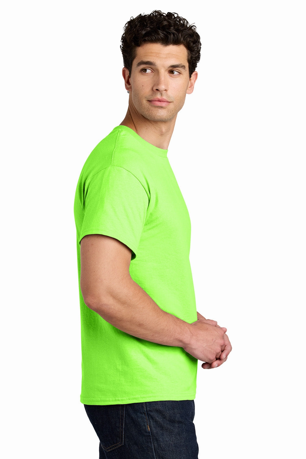 Gildan Mens Short Sleeve Crewneck T-Shirt - Neon Green