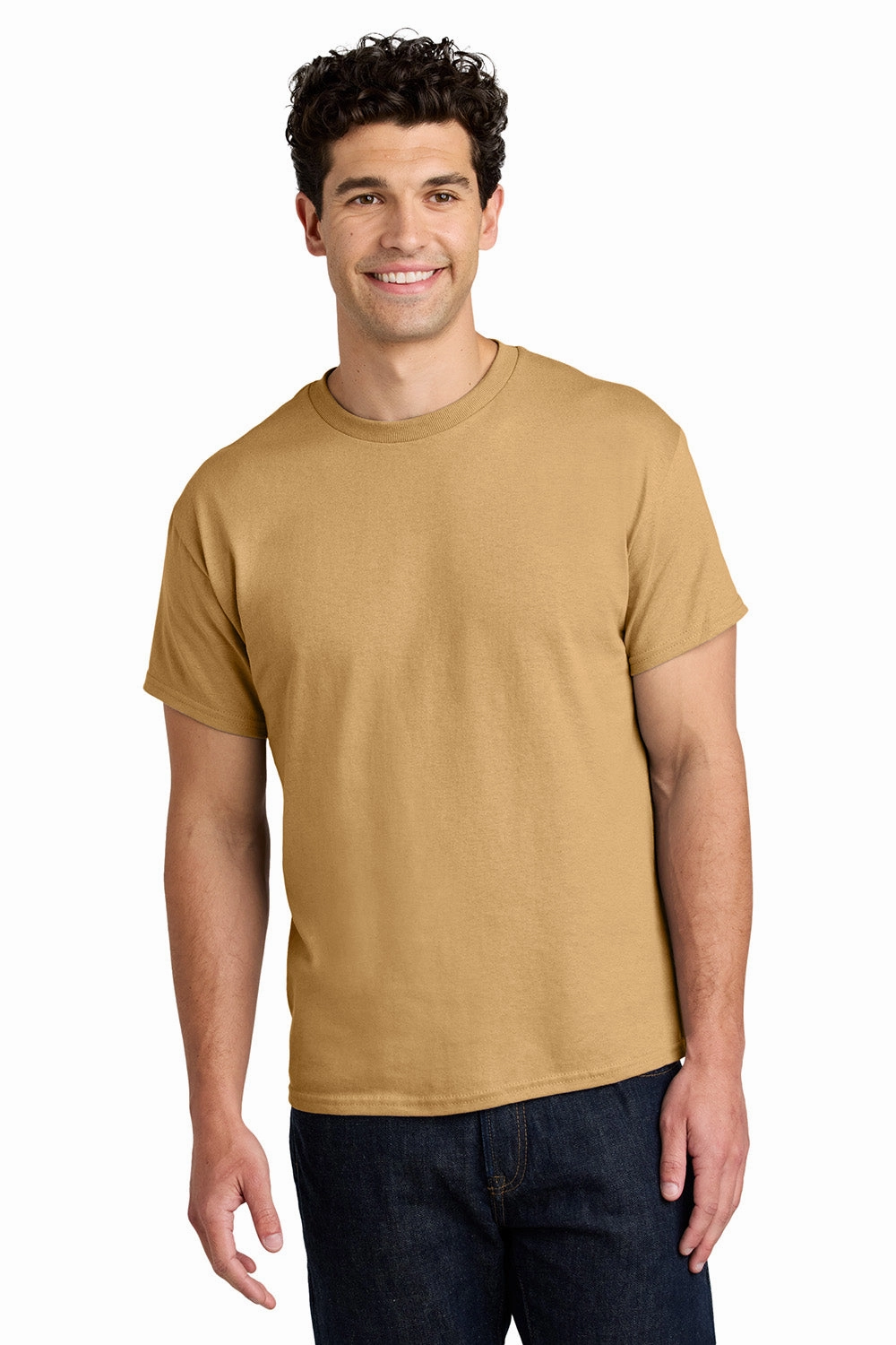 Gildan Mens Short Sleeve Crewneck T-Shirt - Old Gold
