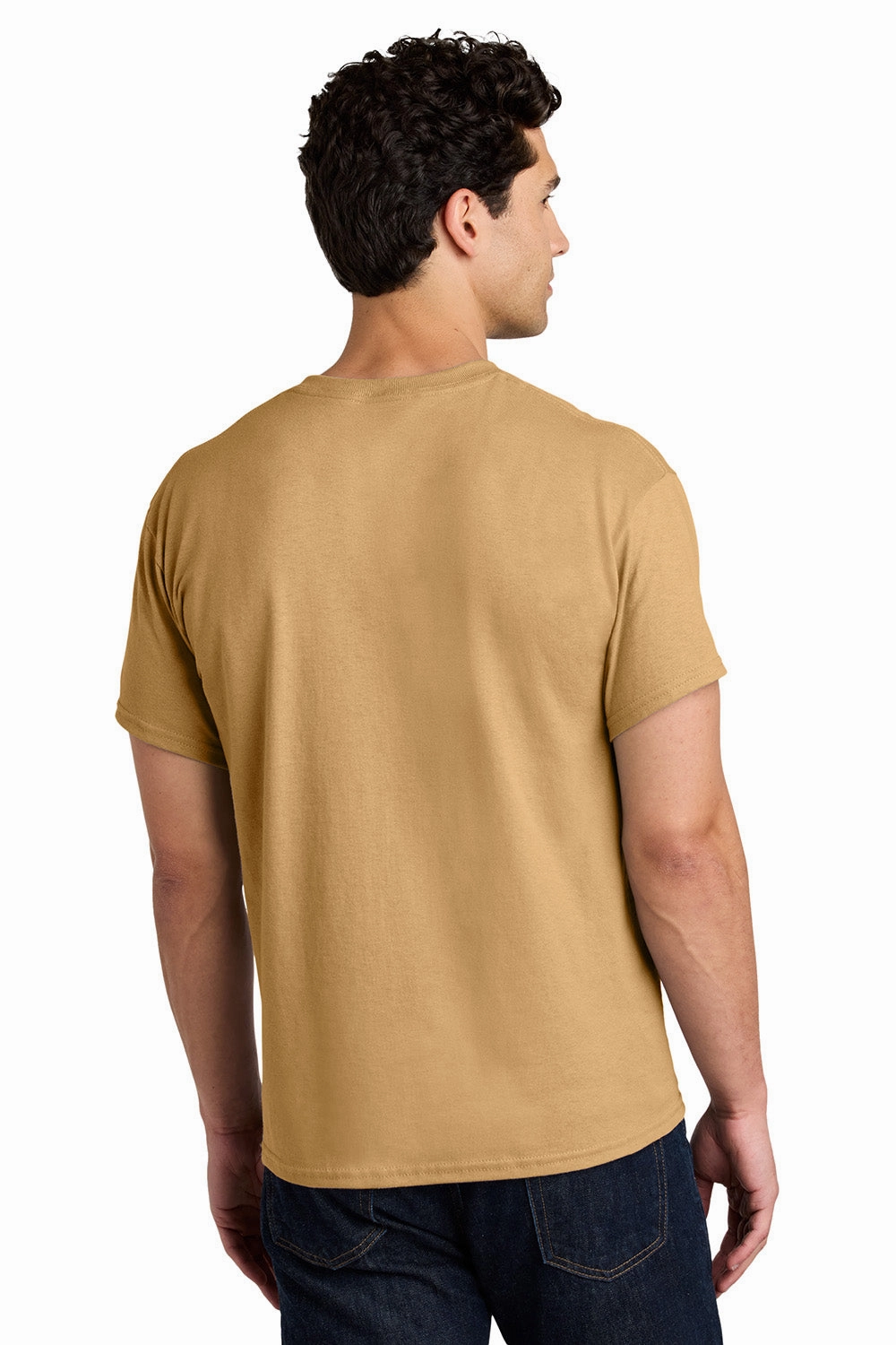 Gildan Mens Short Sleeve Crewneck T-Shirt - Old Gold