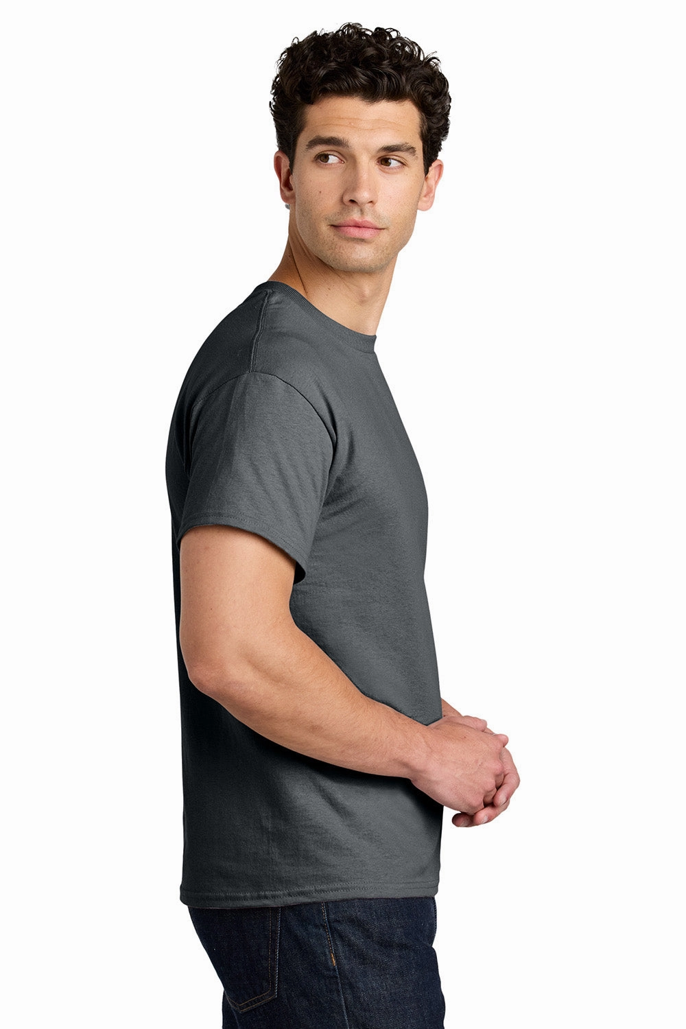 Gildan Mens Short Sleeve Crewneck T-Shirt - Tweed Grey