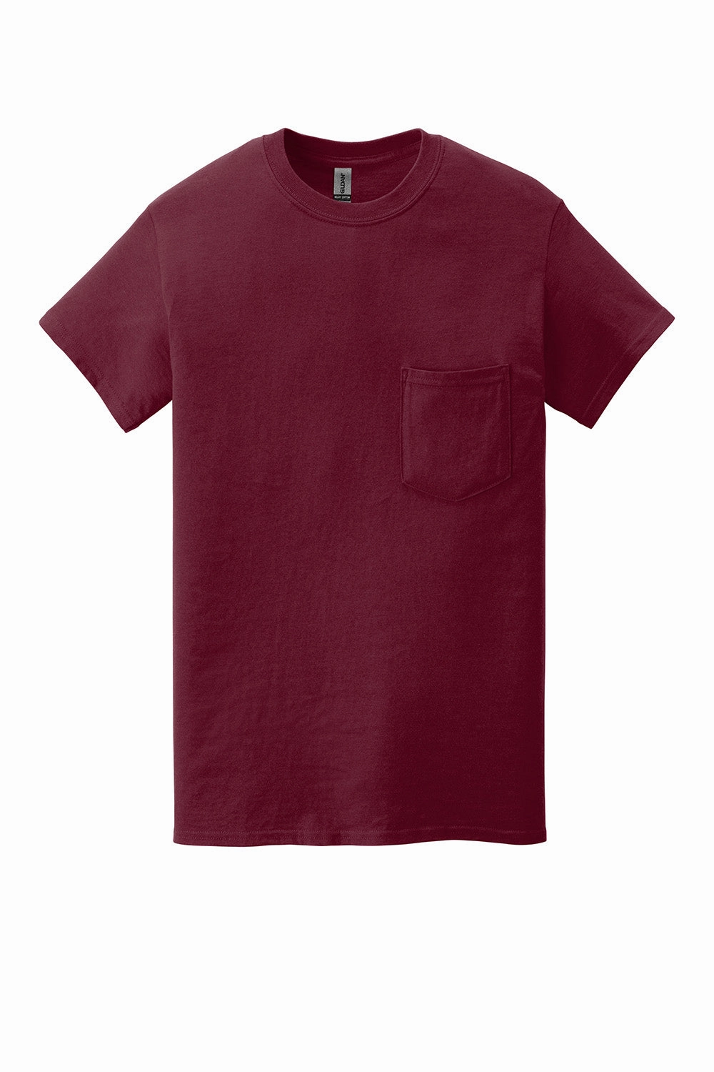 Gildan Mens Short Sleeve Crewneck T-Shirt w/ Pocket - Maroon