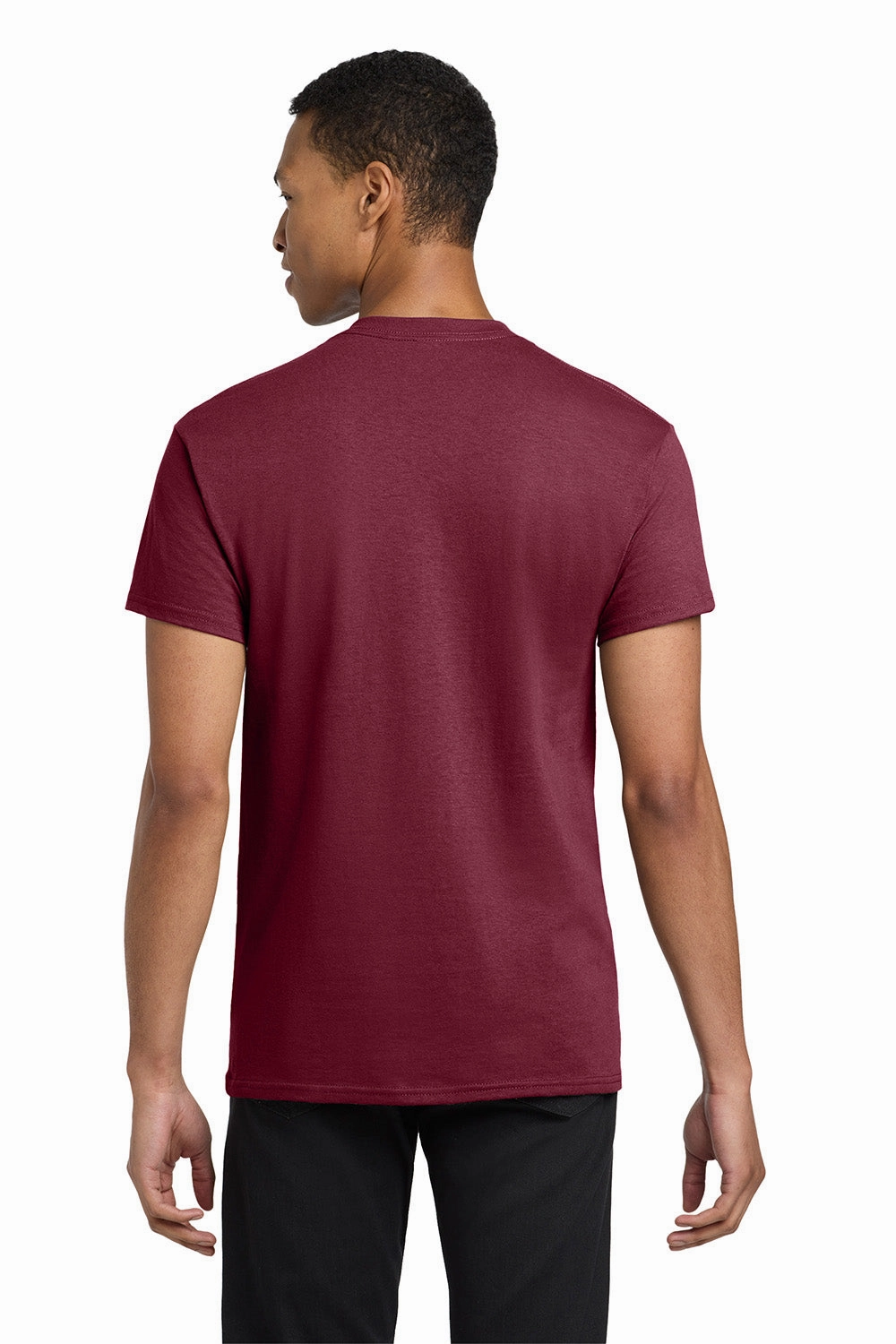Gildan Mens Short Sleeve Crewneck T-Shirt w/ Pocket - Maroon