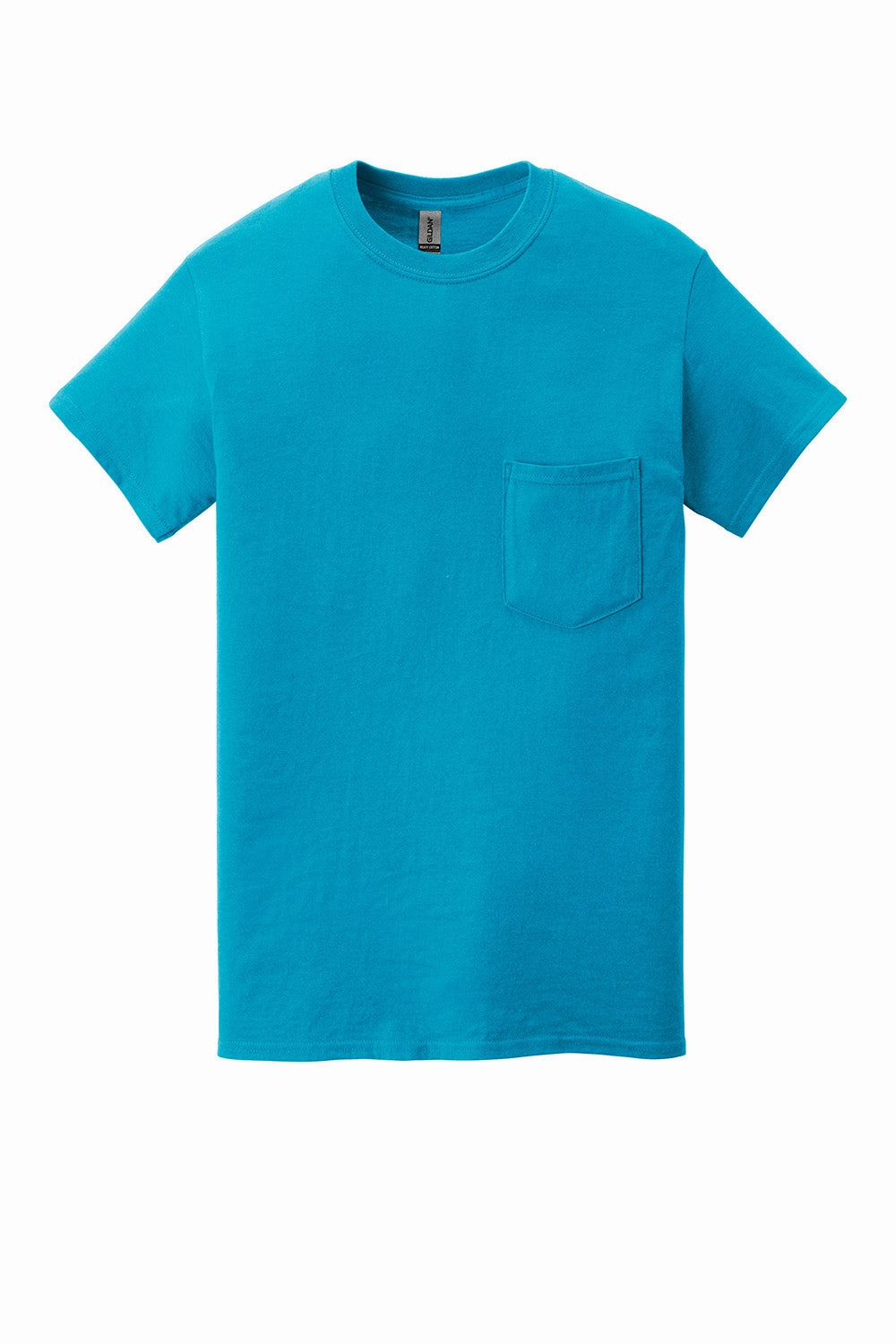 Gildan Mens Short Sleeve Crewneck T-Shirt w/ Pocket - Sapphire Blue