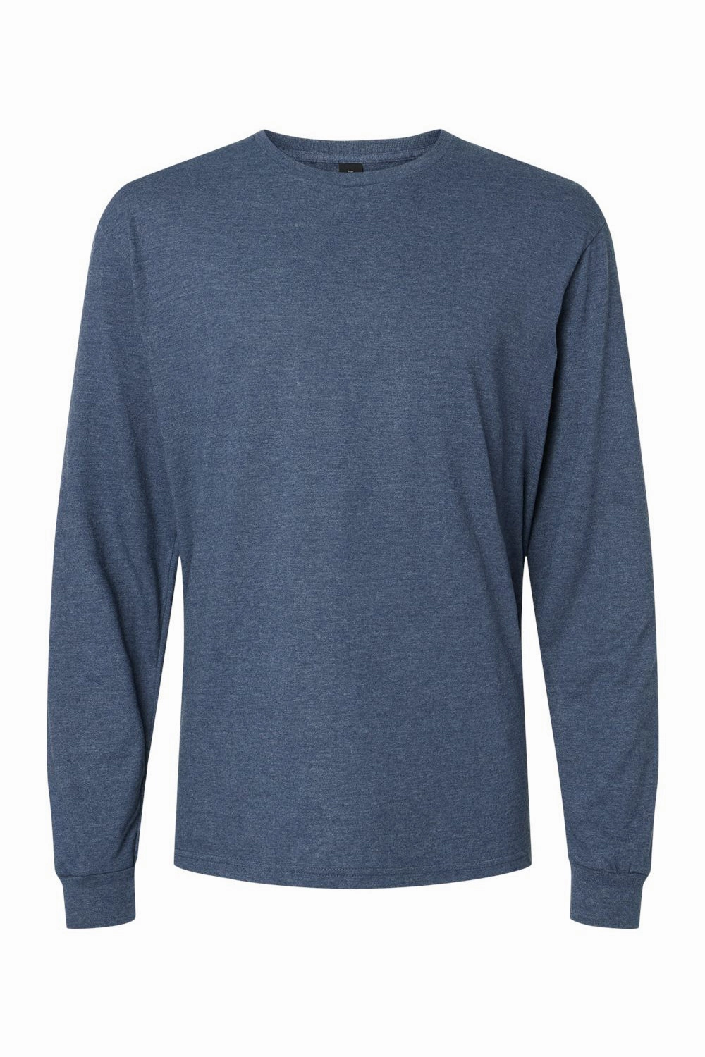 Gildan Mens Softstyle CVC Long Sleeve Crewneck T-Shirt - Navy Blue Mist
