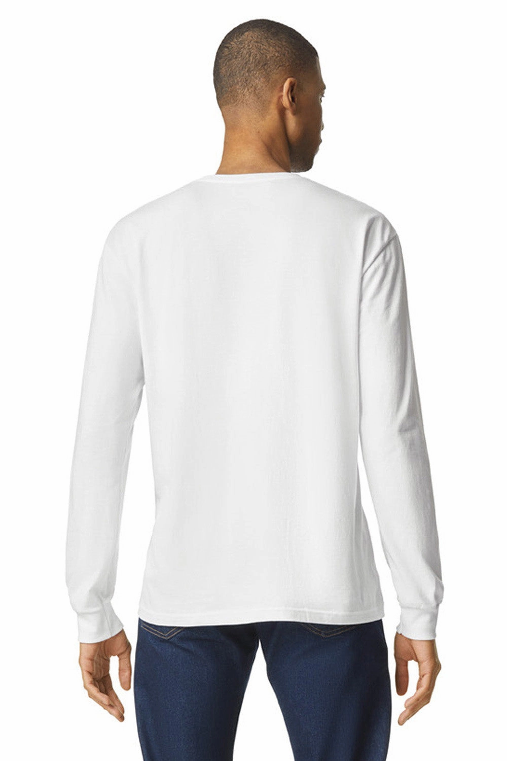 Gildan Mens Softstyle CVC Long Sleeve Crewneck T-Shirt - White
