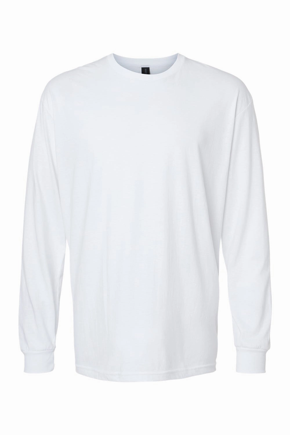 Gildan Mens Softstyle CVC Long Sleeve Crewneck T-Shirt - White