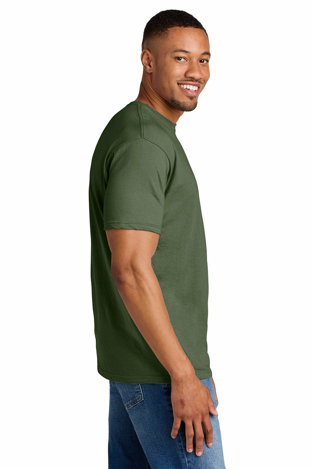 Gildan Mens Softstyle CVC Short Sleeve Crewneck T-Shirt - Cactus Green