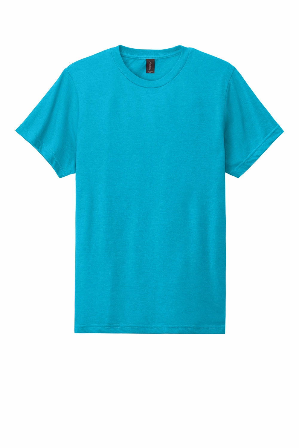 Gildan Mens Softstyle CVC Short Sleeve Crewneck T-Shirt - Caribbean Blue Mist