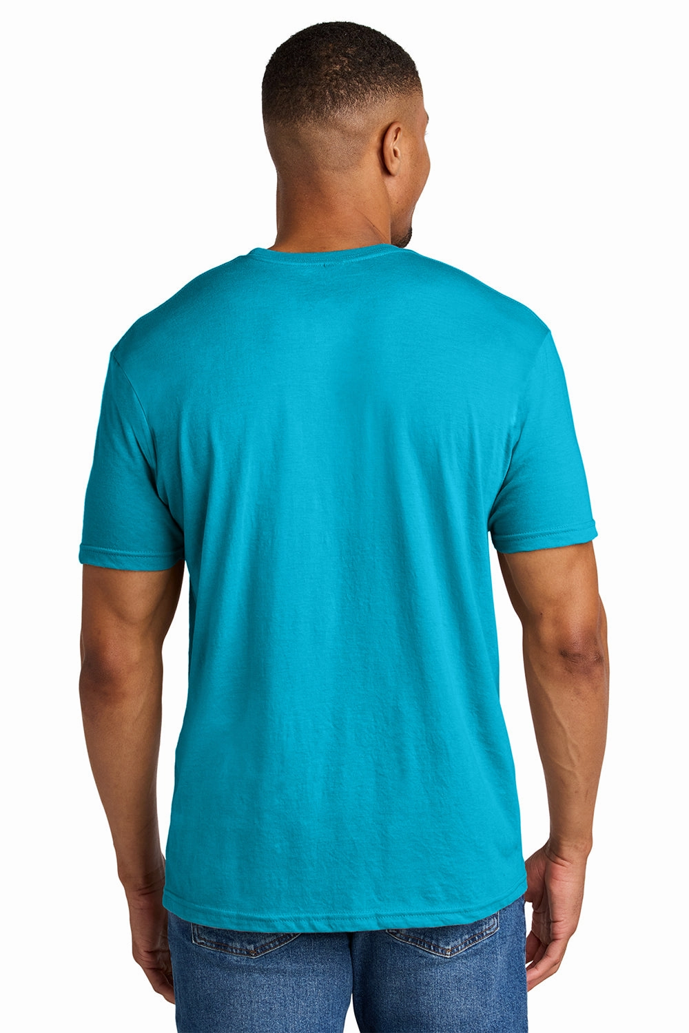 Gildan Mens Softstyle CVC Short Sleeve Crewneck T-Shirt - Caribbean Blue Mist