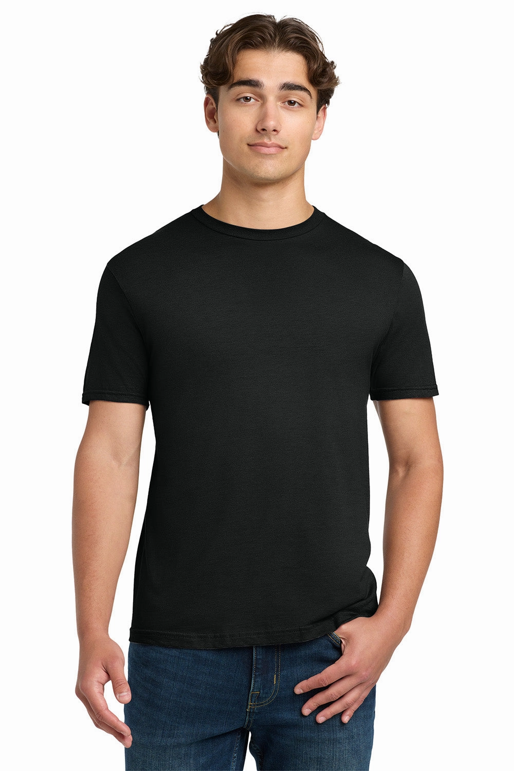 Gildan Mens Softstyle Short Sleeve Crewneck T-Shirt - Black