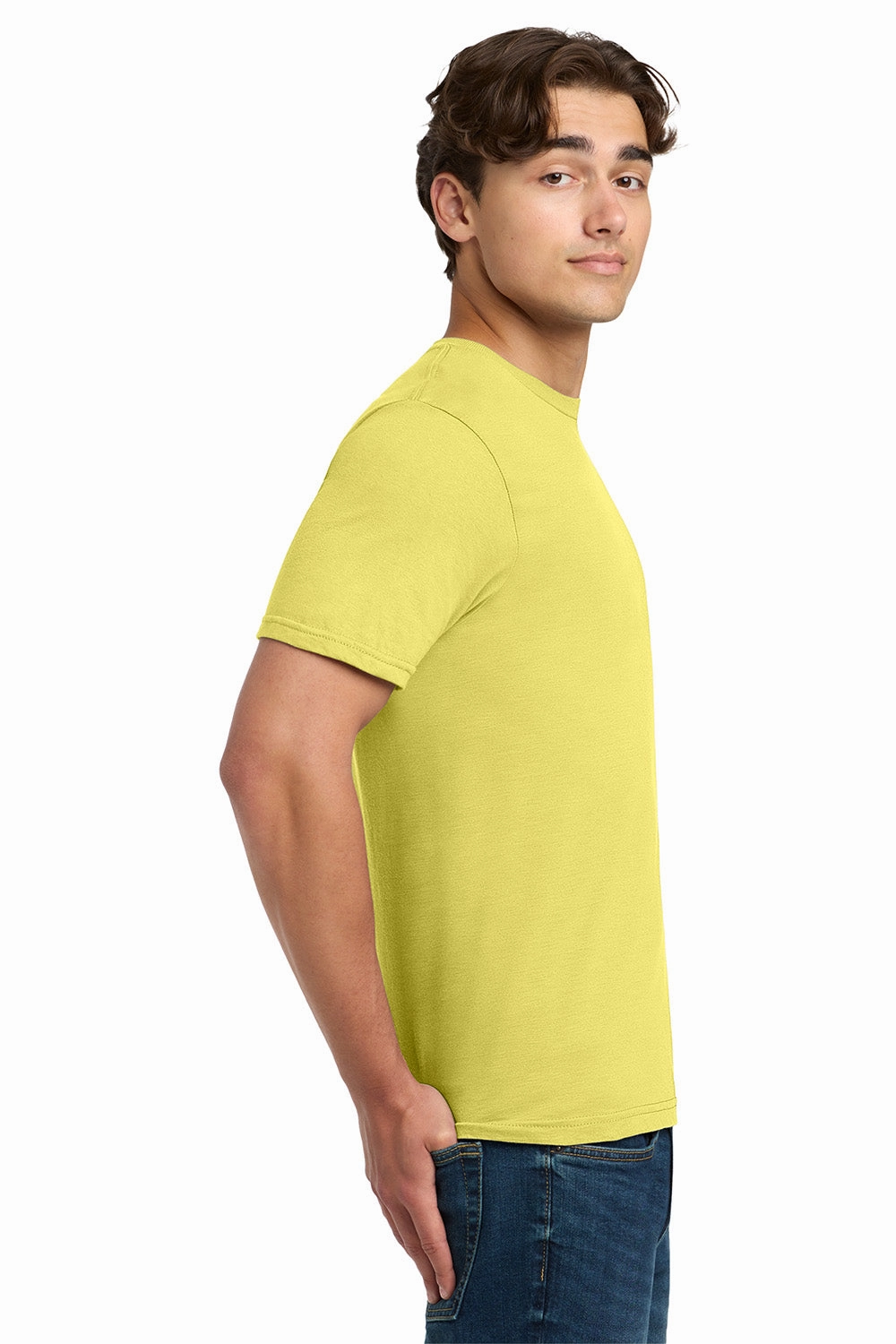 Gildan Mens Softstyle Short Sleeve Crewneck T-Shirt - Cornsilk Yellow