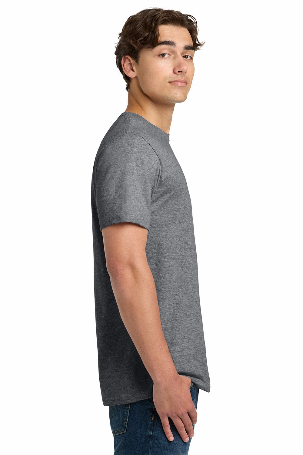 Gildan Mens Softstyle Short Sleeve Crewneck T-Shirt - Heather Graphite Grey