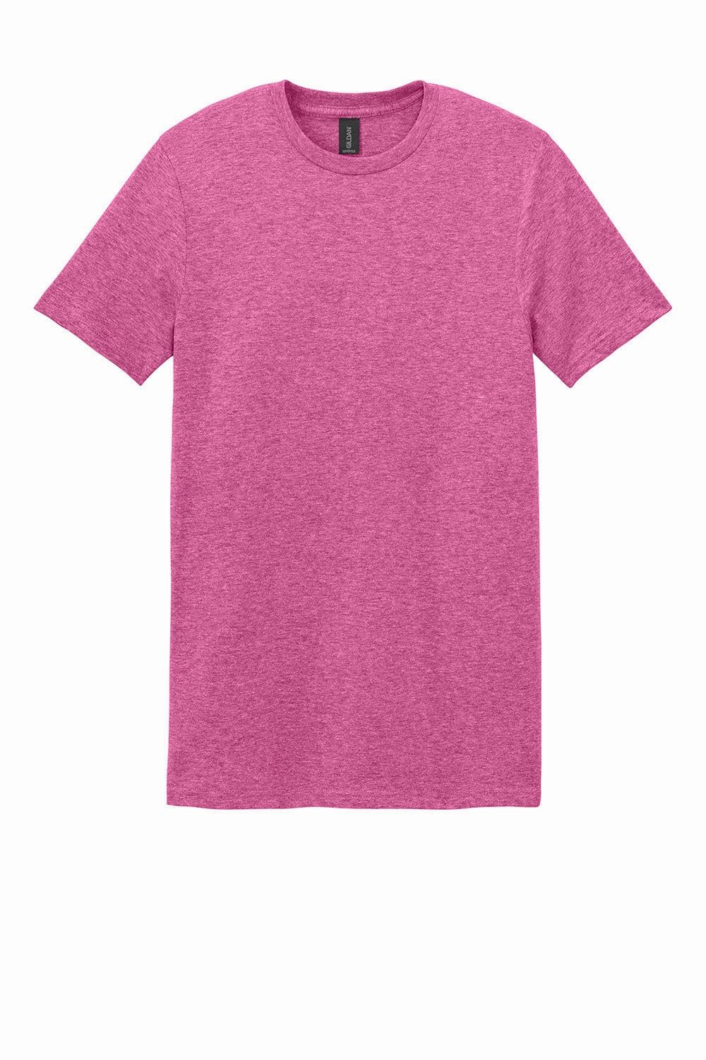 Gildan Mens Softstyle Short Sleeve Crewneck T-Shirt - Heather Heliconia Pink