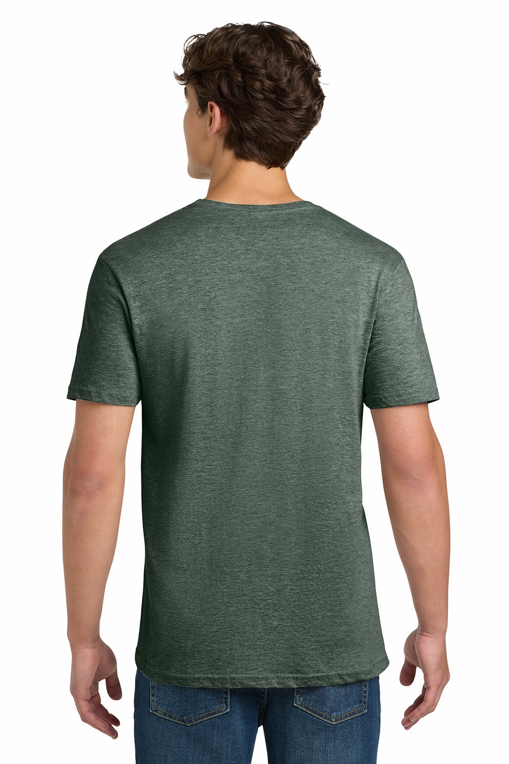 Gildan Mens Softstyle Short Sleeve Crewneck T-Shirt - Heather Military Green