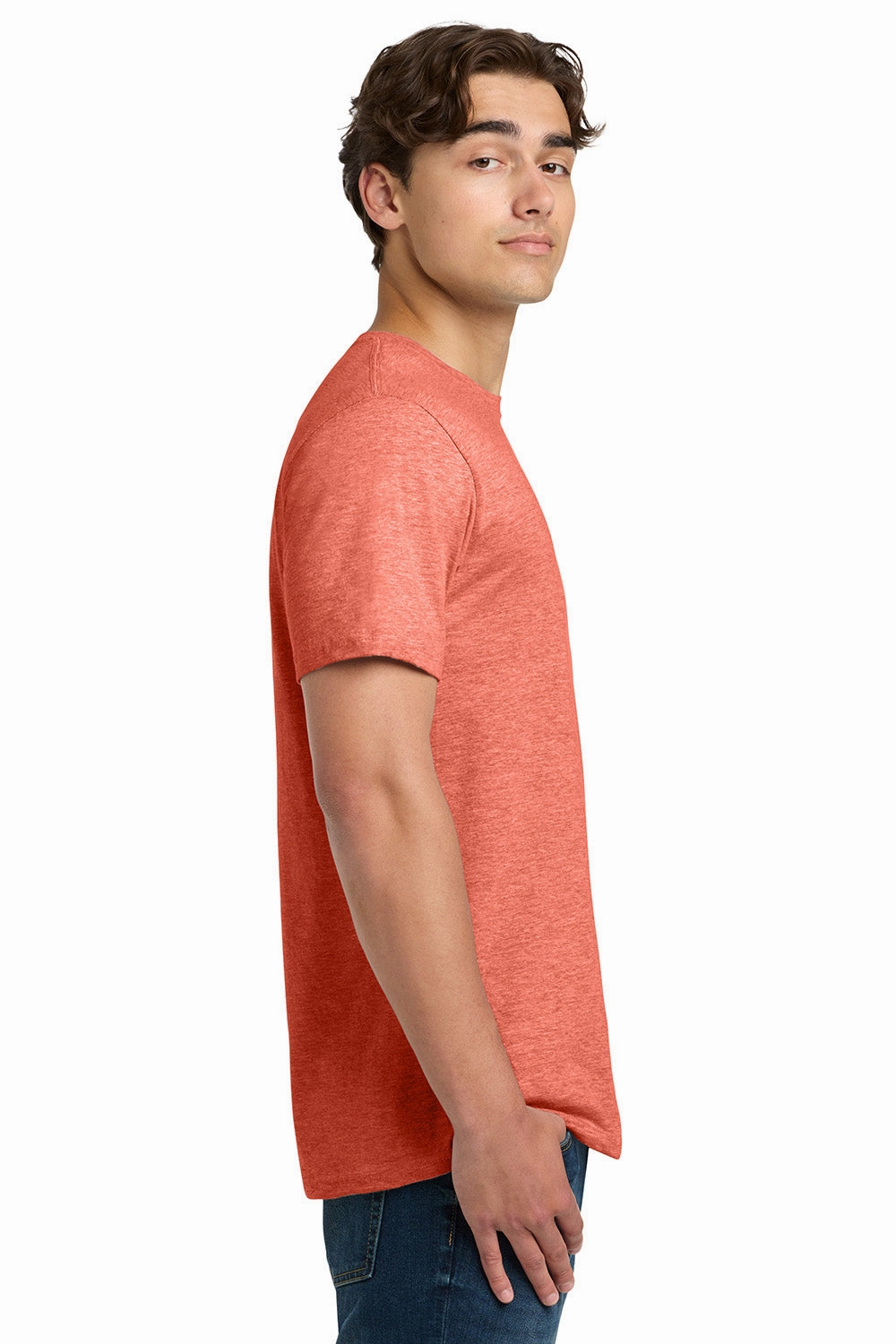 Gildan Mens Softstyle Short Sleeve Crewneck T-Shirt - Heather Orange